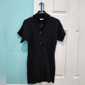 Trina Turk Black Sweater Dress with Buttons Size Small